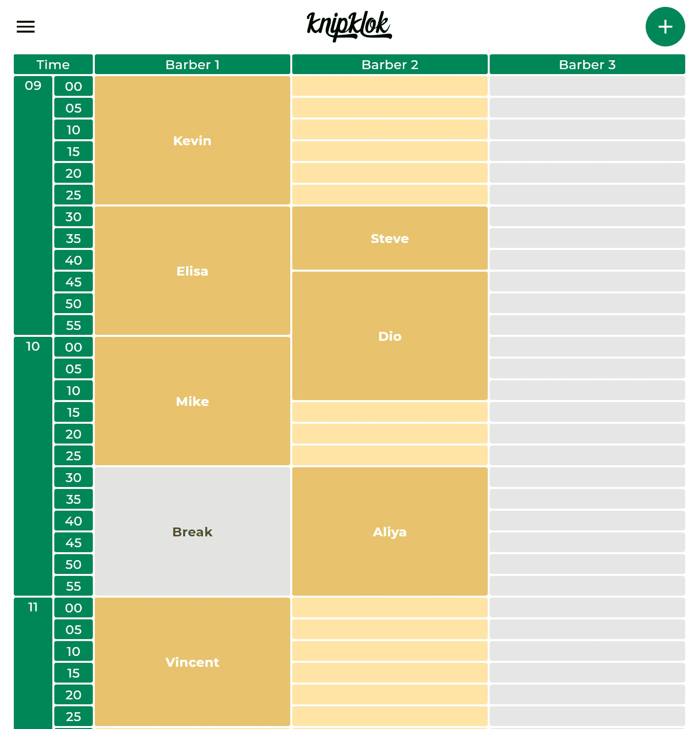 Knipklok agenda overview